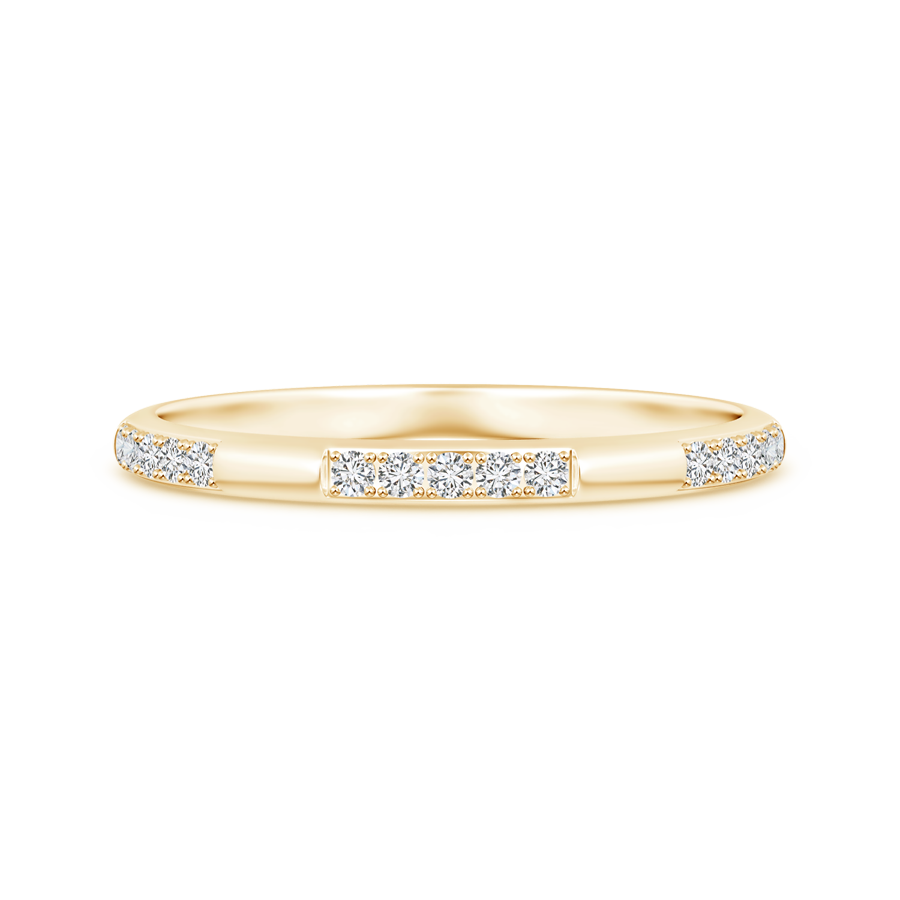 Pave-Set Semi Eternity Lab Grown Diamond Wedding Band for Women