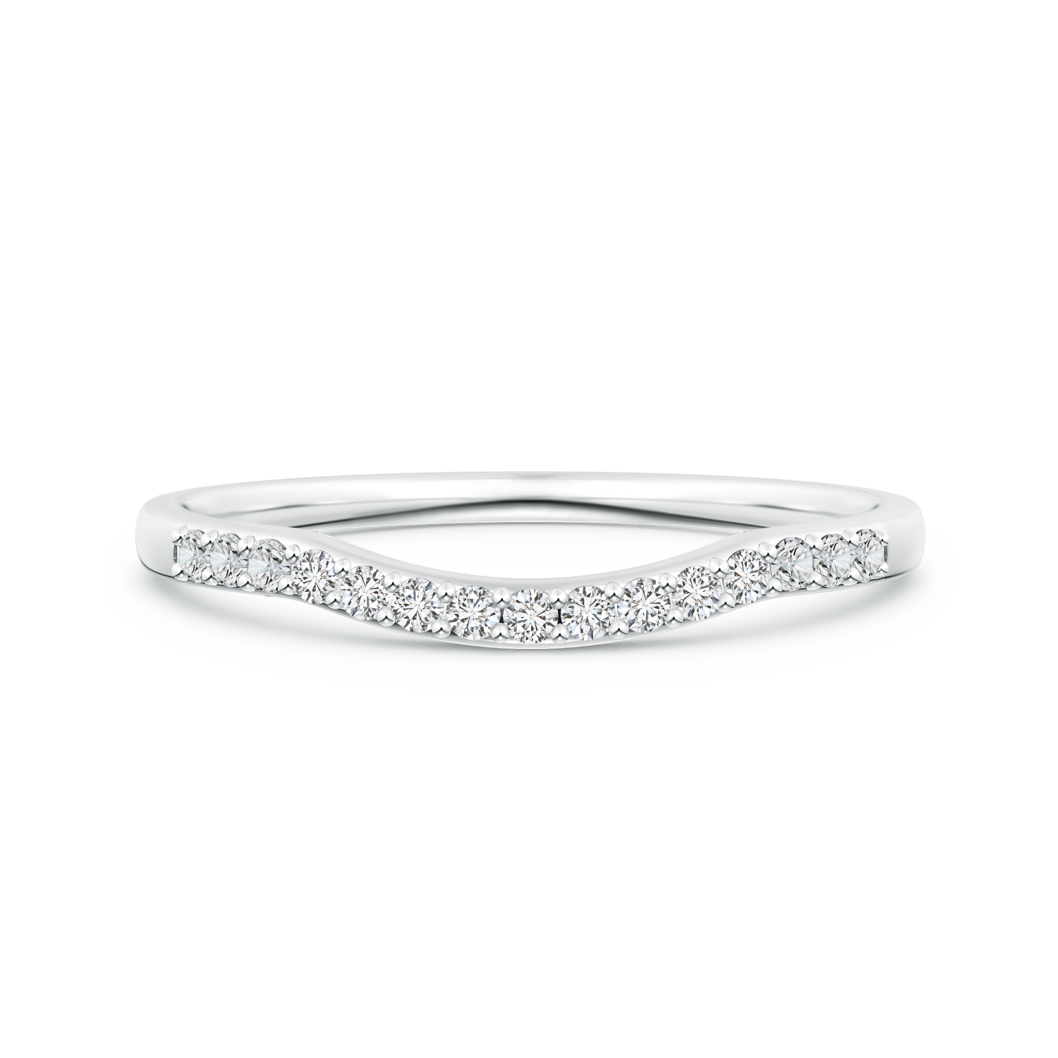 Lab Grown Diamond Contour Wedding Band