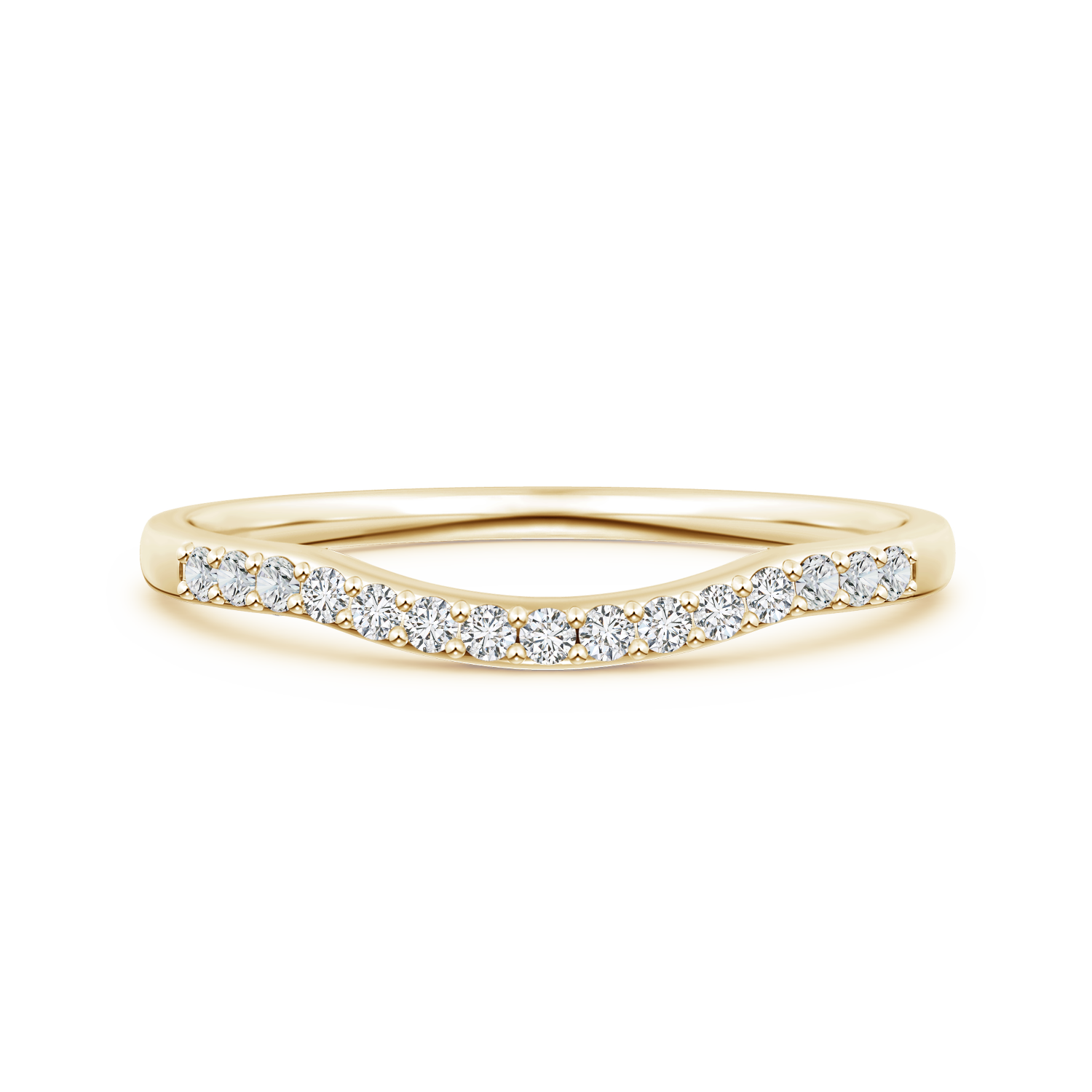 Lab Grown Diamond Contour Wedding Band