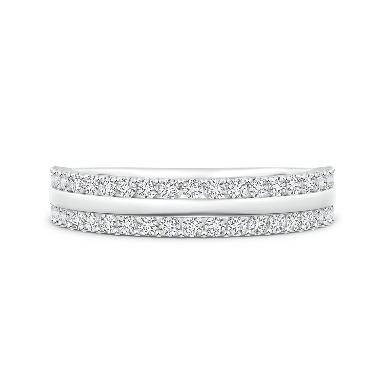 Railroad Lab Grown Diamond Half Eternity Wedding Band